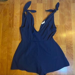 Navy Low back romper